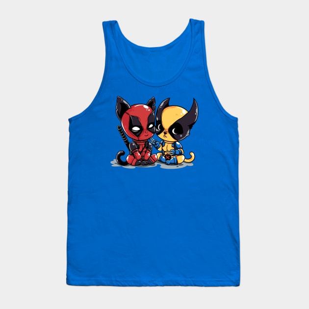 Catpool and Catverine Tank Top by GedWorks